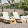 Saulės gultas 2 pcs Ruda 202 x 53 x 89 cm