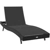 Saulės gultas 3 pcs Juoda 197 x 70 x 82 cm poliratanas