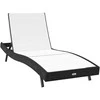 Saulės gultas 3 pcs Juoda ir Balta 197 x 70 x 82 cm poliratanas