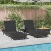 Saulės gultas 3 pcs Ruda 197 x 70 x 82 cm poliratanas