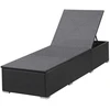 Sofa Saulės gultai su čiuž., 2 vnt., juodos sp., polirat. (2x44404)