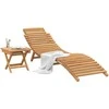 Saulės gultas 2 pcs Ruda 198 x 55 x 58,5 cm Kieto teka medžio