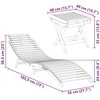 Saulės gultas 2 pcs Ruda 198 x 55 x 58,5 cm Kieto teka medžio