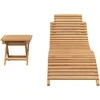 Saulės gultas 2 pcs Ruda 198 x 55 x 58,5 cm Kieto teka medžio