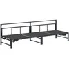 Saulės gultas Juodas 200 x 62 x 59,5 cm Tekstilenas