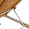 Saulės gultas Pilka 200 x 55 x 35 cm Kietos akacijos mediena