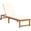 Saulės gultas Ruda 202 x 53 x 89 cm Kietos akacijos mediena