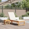 Saulės gultas Ruda 202 x 53 x 89 cm Kietos akacijos mediena