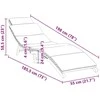 Sodo gultas Ruda 198 x 55 x 58,5 cm Kieto teka medžio