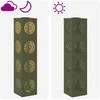 Saulės LED šaligatvio šviesa 2 pcs Šilta balta 18 x 18 x 80 cm