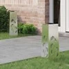 Saulės LED šaligatvio šviesa 2 pcs Sidabro Nerūdijantis Plienas