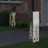 Saulės LED šaligatvio šviesa 2 pcs Sidabro Nerūdijantis Plienas