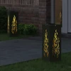 Saulės LED šaligatvio šviesa 2 vnt. Šilta balta 18 x 18 x 50 cm