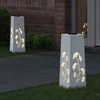 Saulės LED šaligatvio šviesa 2 vnt. Šilta balta 18 x 18 x 50 cm
