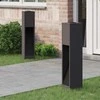 Saulės LED takų šviestuvas 2 pcs Juoda Šaltai valcuotas plienas