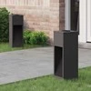 Saulės LED takų šviestuvas 2 pcs Juoda Šaltai valcuotas plienas