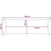 Saulės šešėlio audinys Antracito 2 x 6 m HDPE
