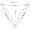 Saulės skėtis, 160 g/m², trikampė, smėlio spalvos, 3,6x3,6x3,6 m, HDPE