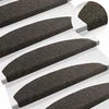 Savaime prilipantys laiptų kilimėliai 15 pcs Antracito