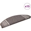 Savaime prilipantys laiptų kilimėliai Pusapvalis 15 pcs Ruda