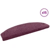 Savaime prilipantys laiptų kilimėliai 15 pcs Tamsiai violetinė