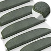 Savaime prilipantys laiptų kilimėliai 15 pcs Tamsiai žalia