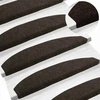 Savaime prilipantys laiptų kilimėliai 15 pcs Tamsiai rudas
