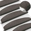 Savaime prilipantys laiptų kilimėliai 15 pcs Tamsiai pilka