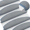 Savaime prilipantys laiptų kilimėliai 15 pcs 80 x 24,5 x 3,5 cm