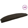 Savaime prilipantys laiptų kilimėliai 15 pcs Tamsiai rudas