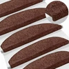 Savaime prilipantys laiptų kilimėliai Pusapvalis 15 pcs Ruda