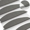 Savaime prilipantys laiptų kilimėliai Pusapvalis 15 pcs Pilka