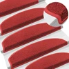 Savaime prilipantys laiptų kilimėliai Pusapvalis 15 pcs Raudona