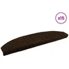 Savaime prilipantys laiptų kilimėliai Pusapvalis 15 pcs Ruda