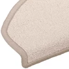 Savaime prilipantys laiptų kilimėliai Pusapvalis 15 pcs Taupe