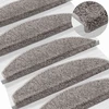 Savaime prilipantys laiptų kilimėliai Pusapvalis 15 pcs Pilka