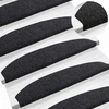 Savaime prilipantys laiptų kilimėliai Pusapvalis 15 pcs Juoda