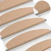 Savaime prilipantys laiptų kilimėliai Pusapvalis 15 pcs Smėlio