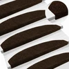 Savaime prilipantys laiptų kilimėliai Pusapvalis 15 pcs Ruda