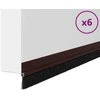 Savarankiškai klijuojami durų šepetėlių sandarikliai 6 pcs Ruda