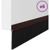 Savarankiškai klijuojami durų šepetėlių sandarikliai 6 pcs Ruda