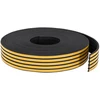 Savipolimerinis langų sandariklis Juoda 15 x 8 mm 12 m