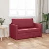 Sofa lova Vyno raudona 124 x 71 x 78 cm Dirbtinė Oda