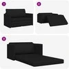 Sofa lova Juoda 124 x 71 x 78 cm Dirbtinė Oda