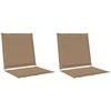 Sėdynės ir nugaros pagalvėlės 2 pcs Taupe 47 x 45 x 2 cm
