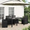 Sėdynės ir nugaros pagalvėlės 4 pcs Antracito 47 x 45 x 2 cm