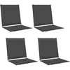Sėdynės ir nugaros pagalvėlės 4 pcs Antracito 47 x 45 x 2 cm