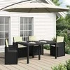 Sėdynės ir nugaros pagalvėlės 4 pcs Kreminė 47 x 45 x 2 cm