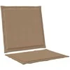 Sėdynės ir nugaros pagalvėlės 4 pcs Taupe 47 x 45 x 2 cm