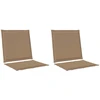Sėdynės ir nugaros pagalvėlės Poliesteris Taupe 47 x 45 x 2 cm